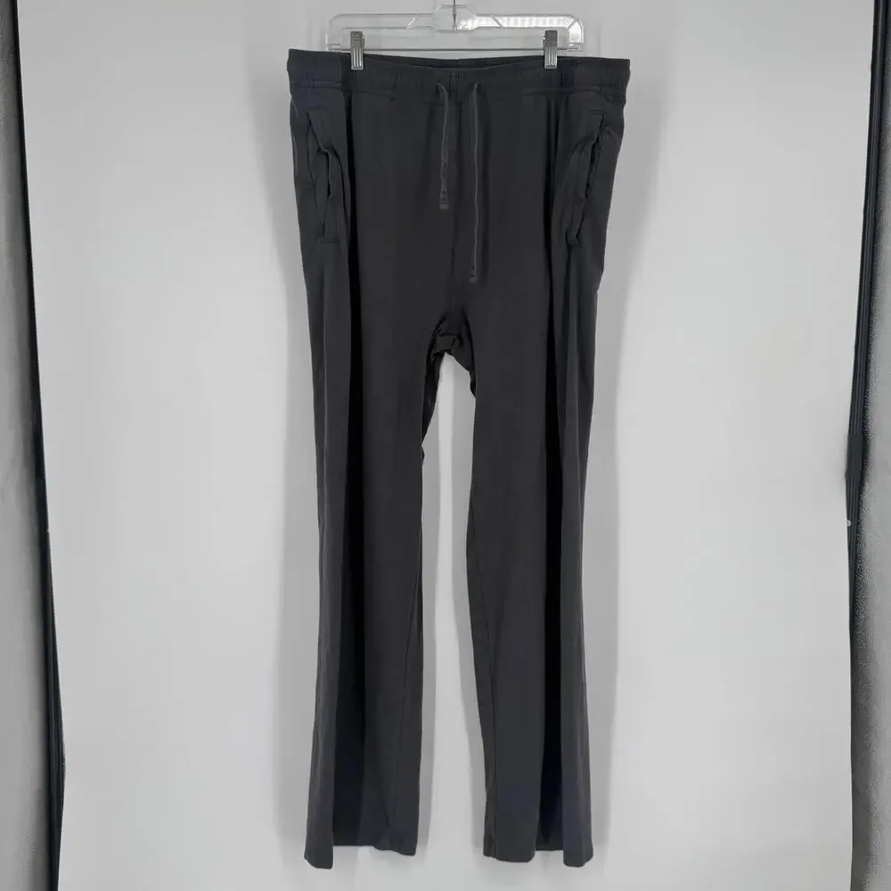 Skims pants mens XL gray drawstring straight leg lounge pajama athleisure casual